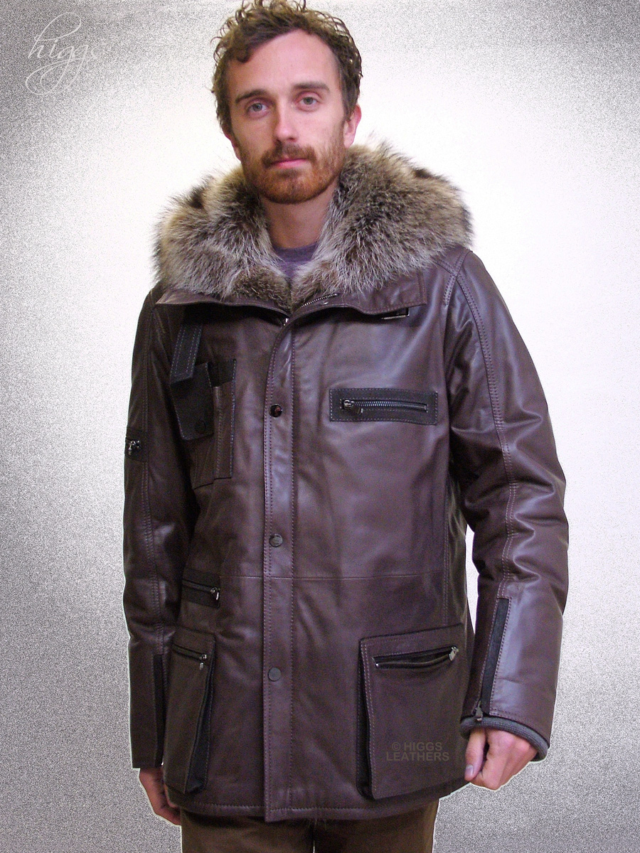 Leather Parka and Duffle coats for men | Higgs Leathers Essex