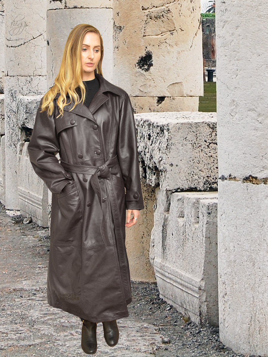 Womens Long Leather Coats | Higgs Leathers Essex
